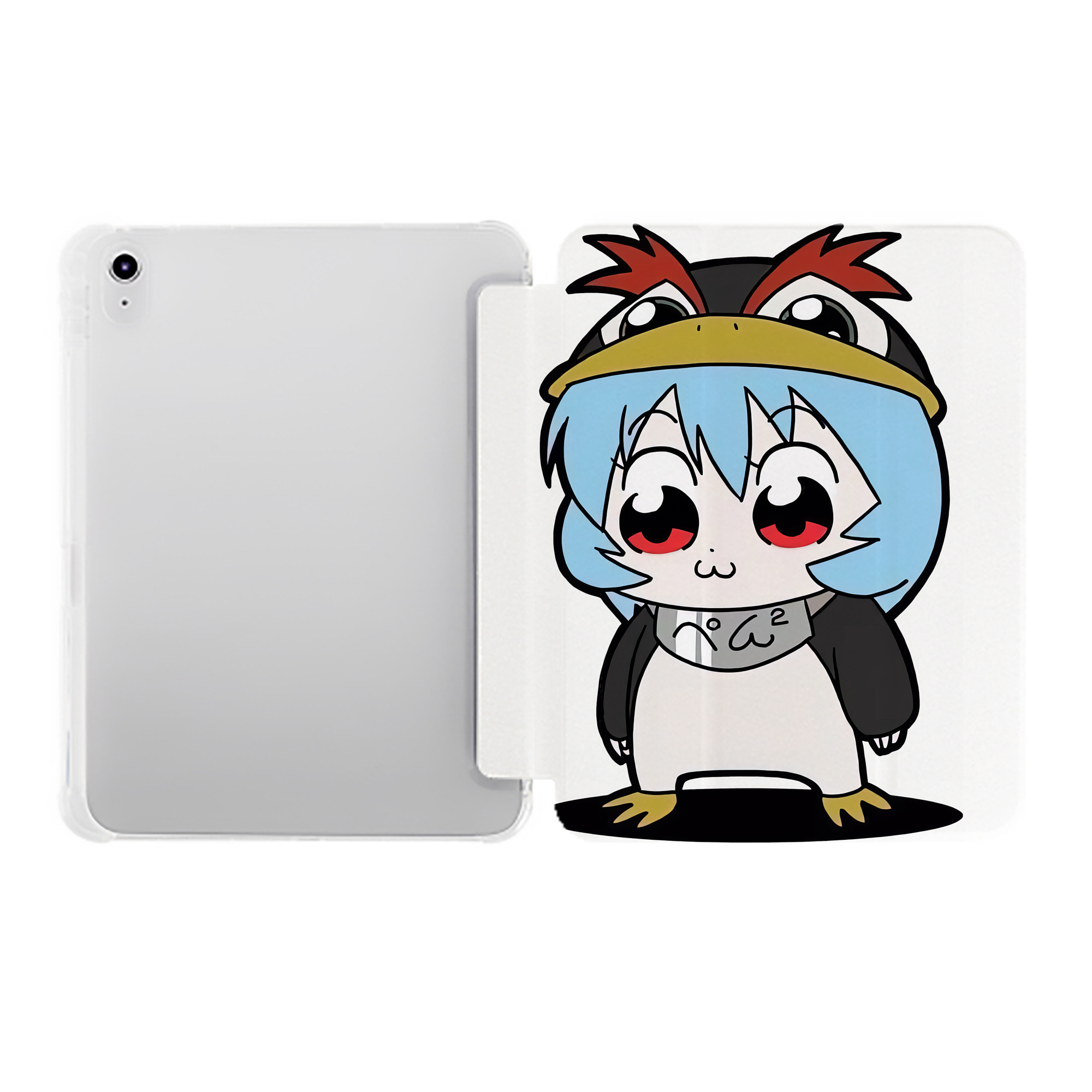（画像用） EVA 新世紀エヴァンゲリオン IPad ケース ペン収納付き 三つ折りスタンド PUレザー×シリコン 対応機種9.5/10.5/10.9インチ